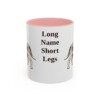11oz Funny Grand Basset Griffon Vendeen Mug, Pink, front view