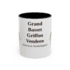 11oz Grand Basset Griffon Vendeen Latin Mug, Black, front view
