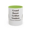 11oz Grand Basset Griffon Vendeen Latin Mug, Light Green, front view