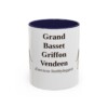 11oz Grand Basset Griffon Vendeen Latin Mug, Navy, front view