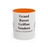 11oz Grand Basset Griffon Vendeen Latin Mug, Orange, front view