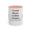 11oz Grand Basset Griffon Vendeen Latin Mug, Pink, front view