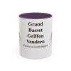 11oz Grand Basset Griffon Vendeen Latin Mug, Purple, front view