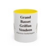 11oz Grand Basset Griffon Vendeen Latin Mug, Yellow, front view