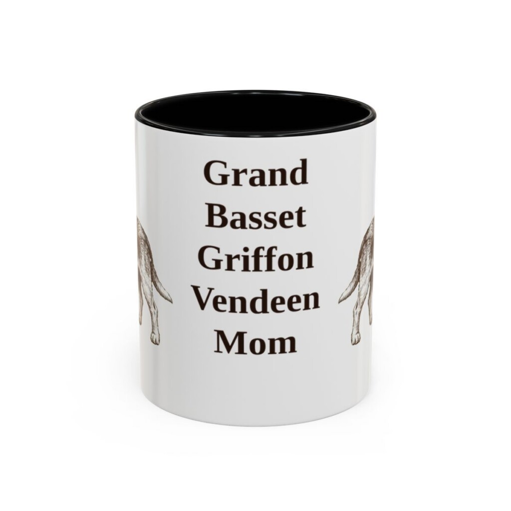11oz-grand-basset-griffon-vendeen-mug-mom-black-front 11oz Grand Basset Griffon Vendeen Dog Mom Mug, Black, front view
