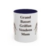 11oz-grand-basset-griffon-vendeen-mug-mom-navy 11oz Grand Basset Griffon Vendeen Dog Mom Mug, Navy, front view