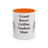 11oz-grand-basset-griffon-vendeen-mug-mom-orange 11oz Grand Basset Griffon Vendeen Dog Mom Mug, Orange, front view