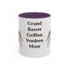 11oz-grand-basset-griffon-vendeen-mug-mom-purple 11oz Grand Basset Griffon Vendeen Dog Mom Mug, Purple, front view
