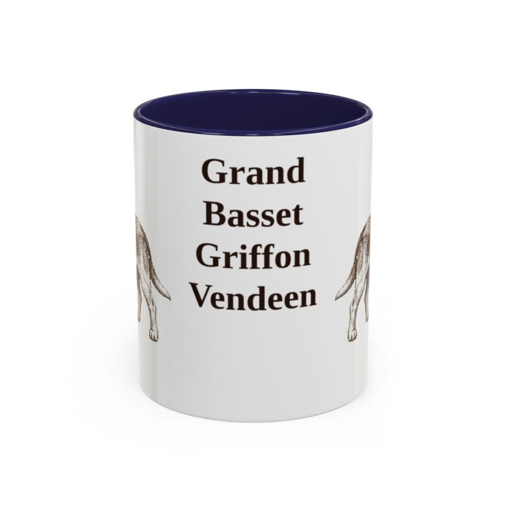11oz-grand-basset-griffon-vendeen-mug-navy 11oz Grand Basset Griffon Vendeen Mug, Navy, front view
