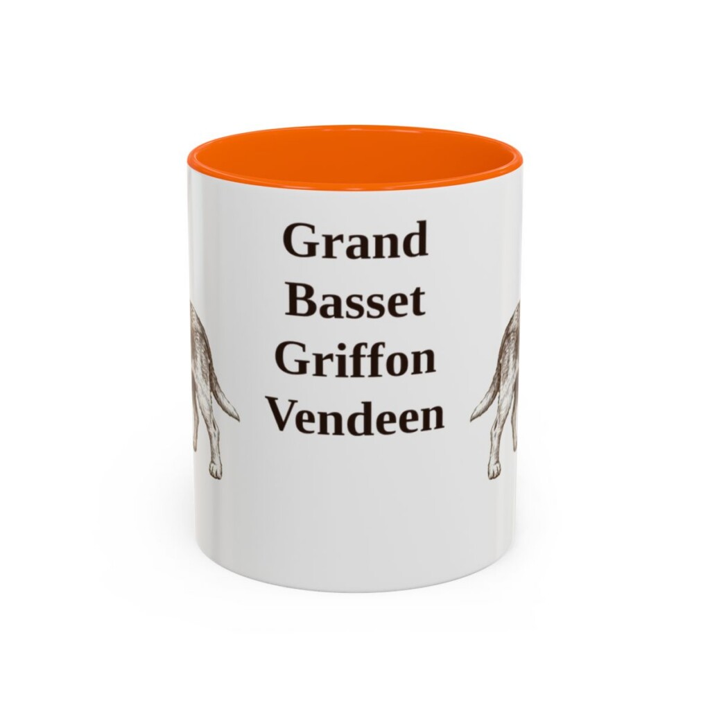 11oz-grand-basset-griffon-vendeen-mug-orange 11oz Grand Basset Griffon Vendeen Mug, Orange, front view