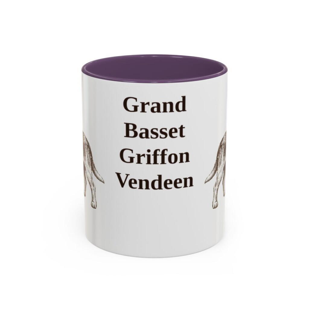 11oz-grand-basset-griffon-vendeen-mug-purple 11oz Grand Basset Griffon Vendeen Mug, Purple, front view