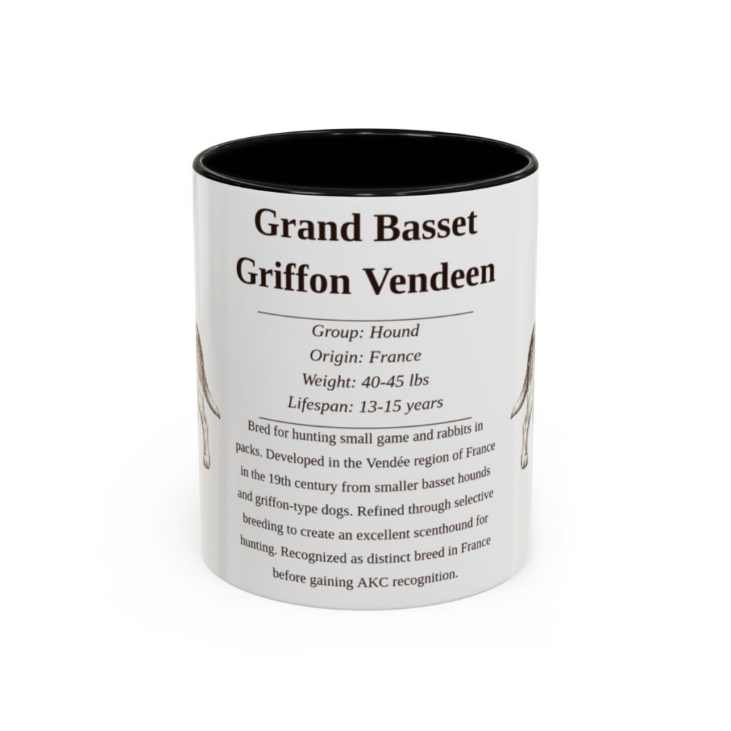 11oz-grand-basset-griffon-vendeen-mug-writeup-black-front 11oz Grand Basset Griffon Vendeen Mug, Black, front view