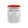 11oz-grand-basset-griffon-vendeen-mug-writeup-red 11oz Grand Basset Griffon Vendeen Mug, Red, front view