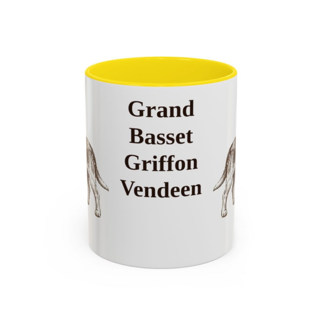 11oz-grand-basset-griffon-vendeen-mug-yellow 11oz Grand Basset Griffon Vendeen Mug, Yellow, front view