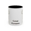 11oz Great Pyrenees Mug, Black, front view