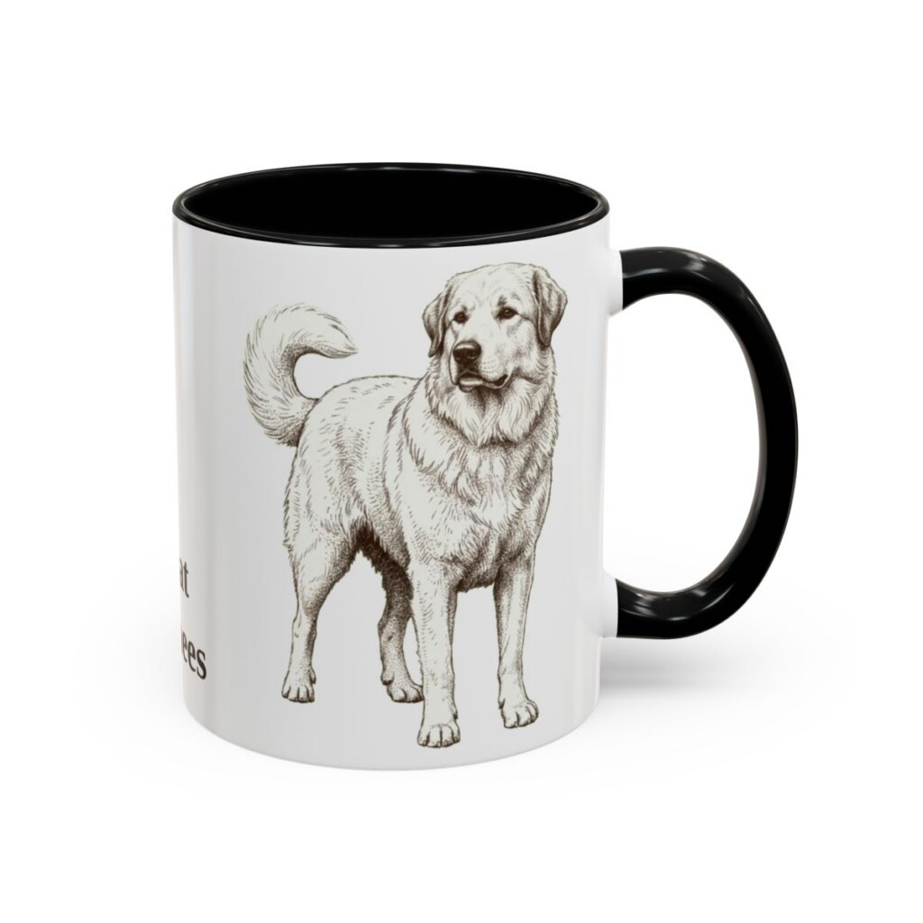 11oz Great Pyrenees Mug, Black, right side view