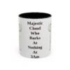 11oz Funny Great Pyrenees Mug, Black, front view