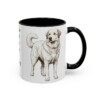 11oz Funny Great Pyrenees Mug, Black, right side view