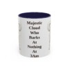 11oz Funny Great Pyrenees Mug, Navy, front view
