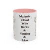 11oz Funny Great Pyrenees Mug, Pink, front view