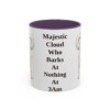 11oz Funny Great Pyrenees Mug, Purple, front view