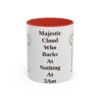 11oz Funny Great Pyrenees Mug, Red, front view