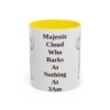 11oz Funny Great Pyrenees Mug, Yellow, front view
