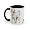 11oz Great Pyrenees Latin Mug, Black, left side view