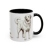 11oz Great Pyrenees Latin Mug, Black, right side view
