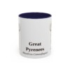 11oz Great Pyrenees Latin Mug, Navy, front view