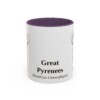 11oz Great Pyrenees Latin Mug, Purple, front view
