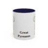 11oz Great Pyrenees Mug, Navy, front view