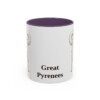 11oz Great Pyrenees Mug, Purple, front view