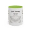 11oz Great Pyrenees Mug, Light Green, front view