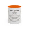 11oz Great Pyrenees Mug, Orange, front view