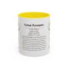 11oz Great Pyrenees Mug, Yellow, front view