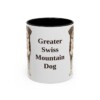 11oz Greater Swiss Mountain Dog Mug, Black, front view