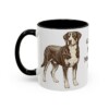 11oz Greater Swiss Mountain Dog Mug, Black, left side view