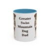11oz Greater Swiss Mountain Dog Dog Dad Mug, Light Blue, front view