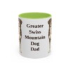 11oz Greater Swiss Mountain Dog Dog Dad Mug, Light Green, front view