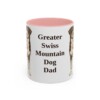 11oz Greater Swiss Mountain Dog Dog Dad Mug, Pink, front view
