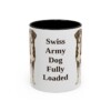 11oz Funny Greater Swiss Mountain Dog Mug, Black, front view