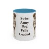 11oz Funny Greater Swiss Mountain Dog Mug, Light Blue, front view
