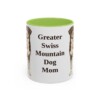 11oz Greater Swiss Mountain Dog Dog Mom Mug, Light Green, front view