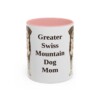 11oz Greater Swiss Mountain Dog Dog Mom Mug, Pink, front view