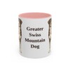11oz Greater Swiss Mountain Dog Mug, Pink, front view