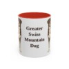 11oz Greater Swiss Mountain Dog Mug, Red, front view