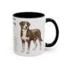 11oz Greater Swiss Mountain Dog Mug, Black, right side view