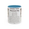 11oz Greater Swiss Mountain Dog Mug, Light Blue, front view