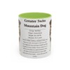 11oz Greater Swiss Mountain Dog Mug, Light Green, front view